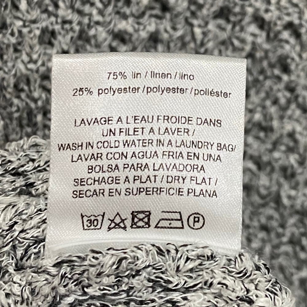 SANDRO PARIS Grey Linen Chunky Knit Sweater - Picture 11 of 12